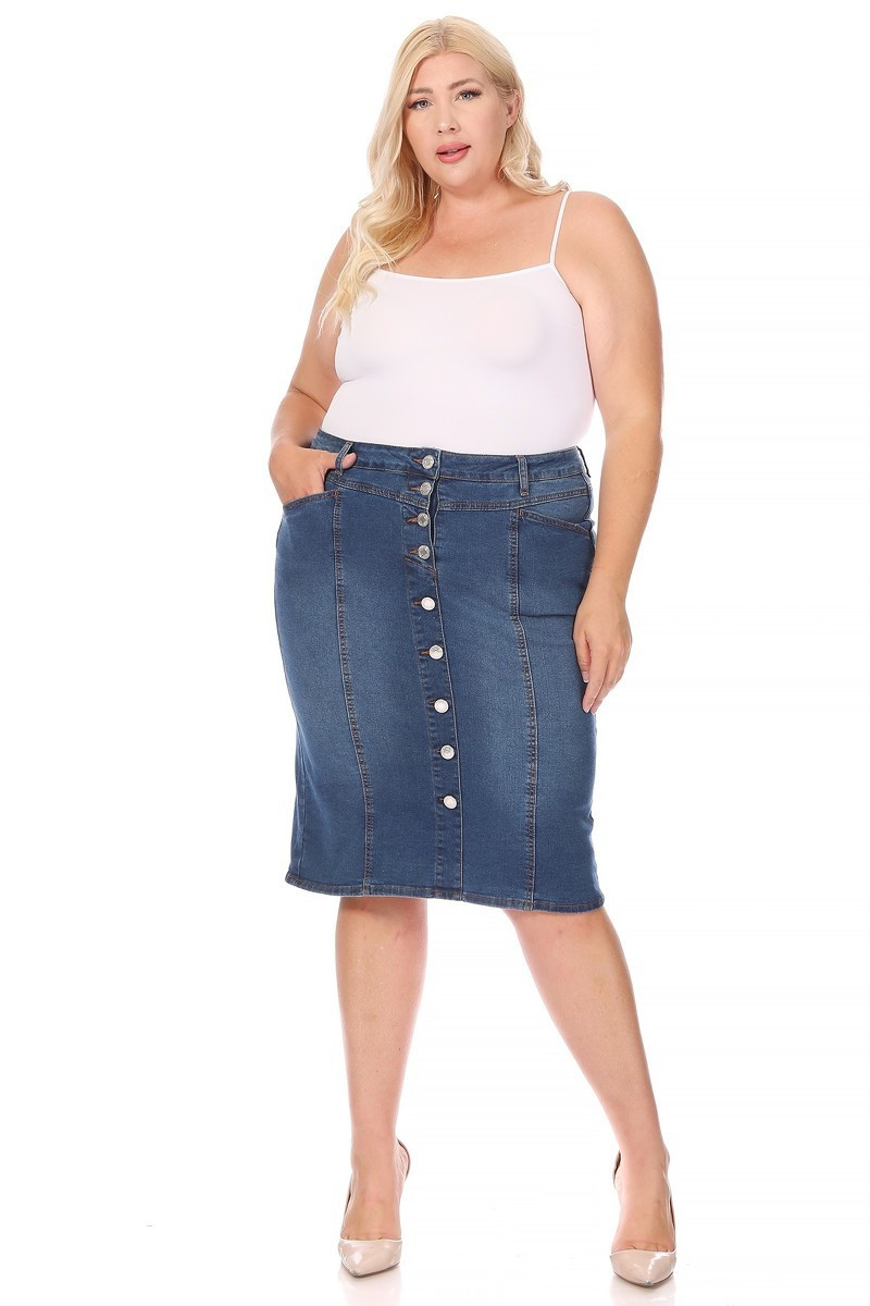 Denim Skirt Plus Size