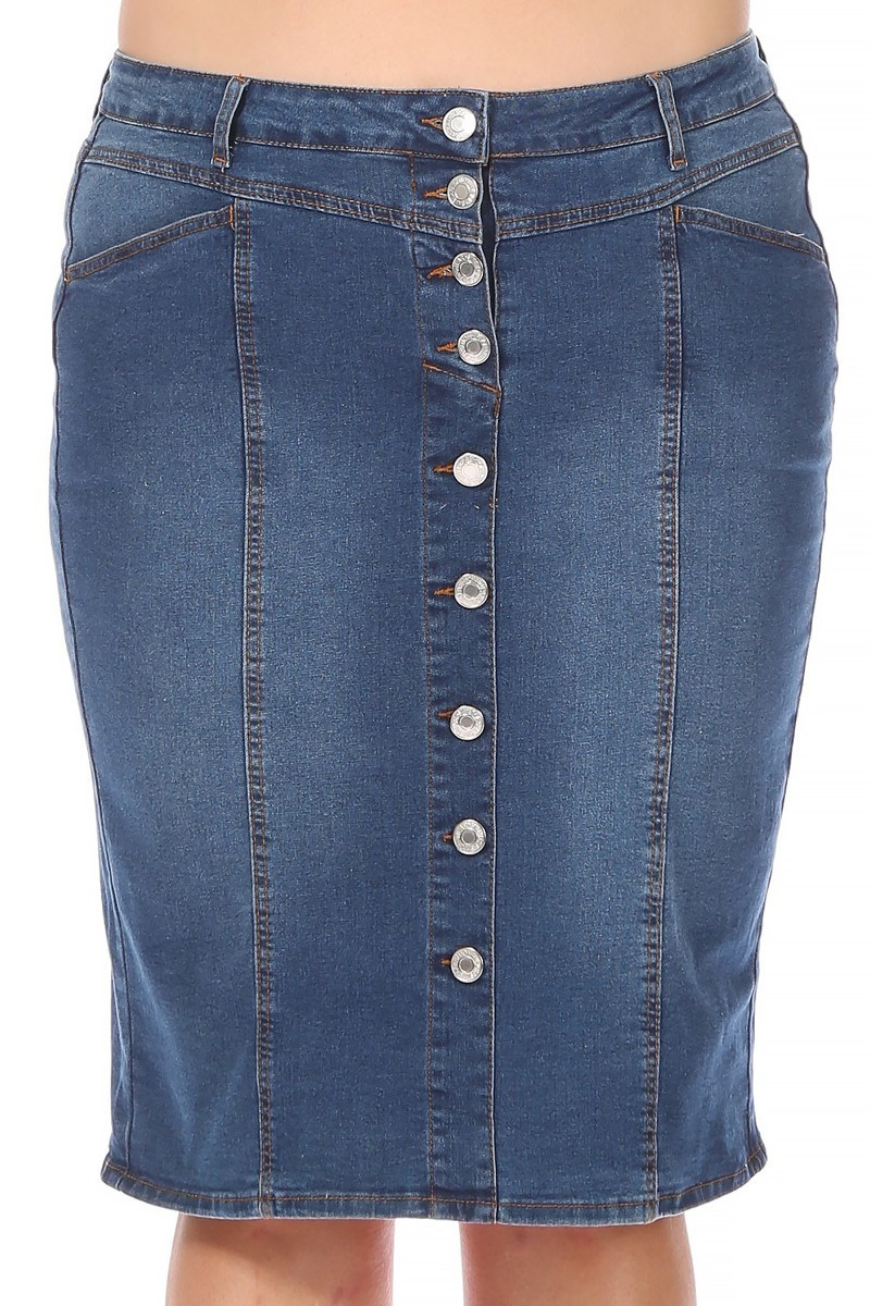 Denim Skirt Plus Size