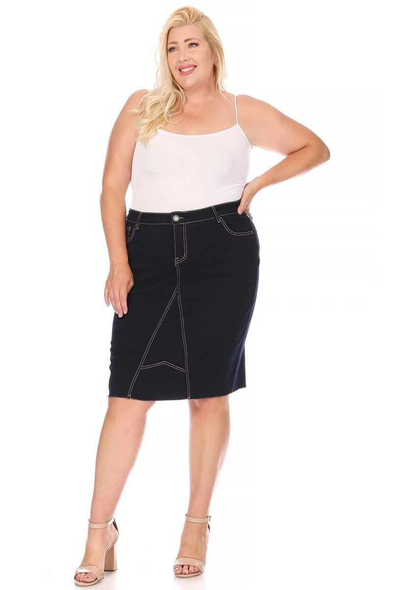 Denim Skirt Plus Size
