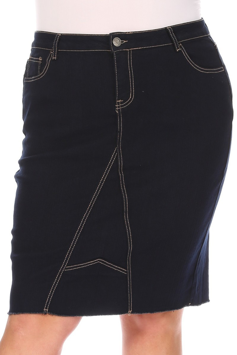 Denim Skirt Plus Size