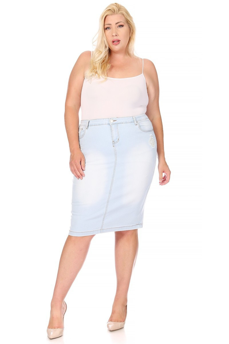 Denim Skirt Plus Size