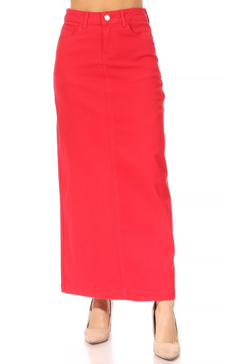 Denim Long Skirt