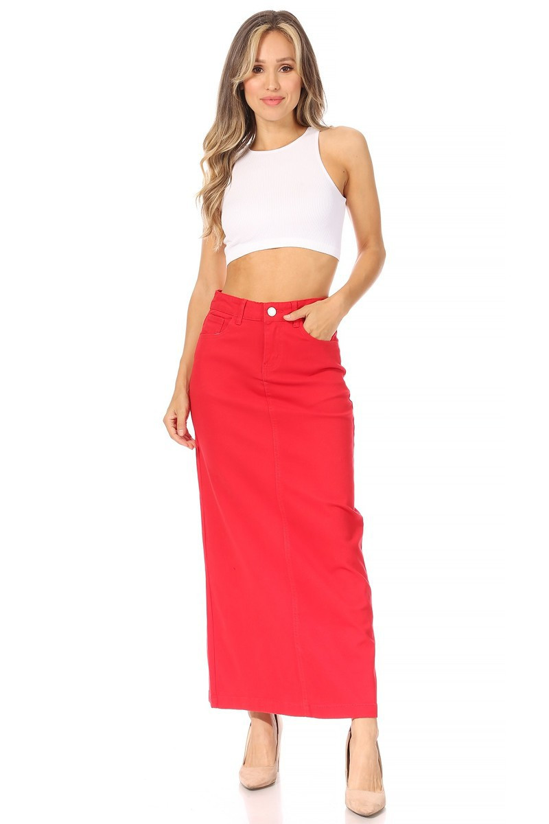 Denim Long Skirt