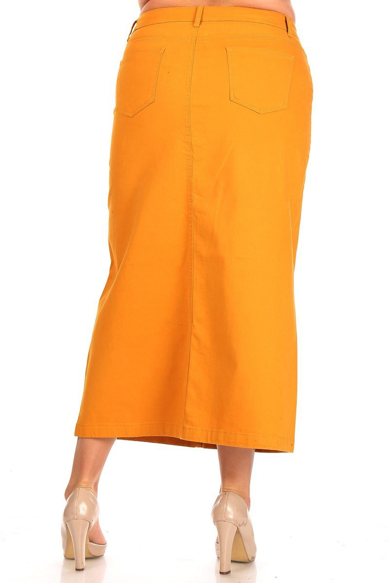 Denim Long Skirt Plus Size