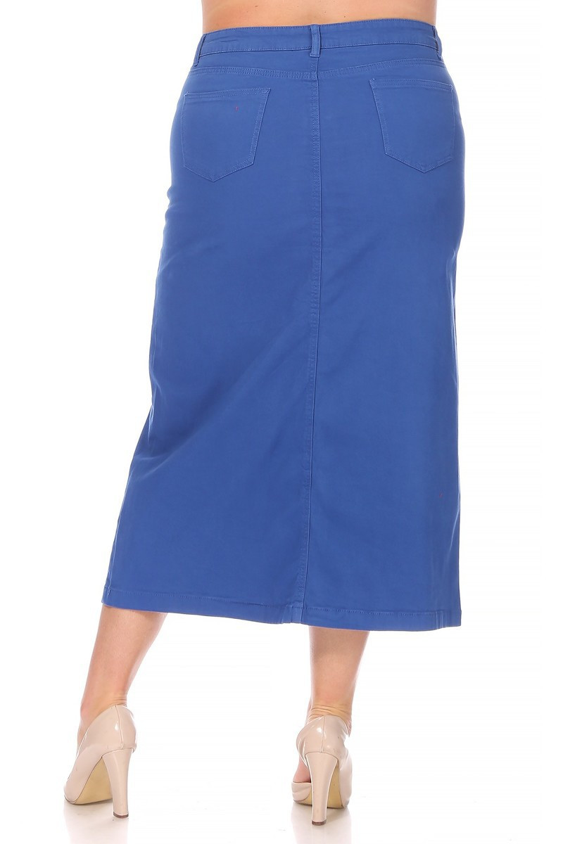 Denim Long Skirt Plus Size