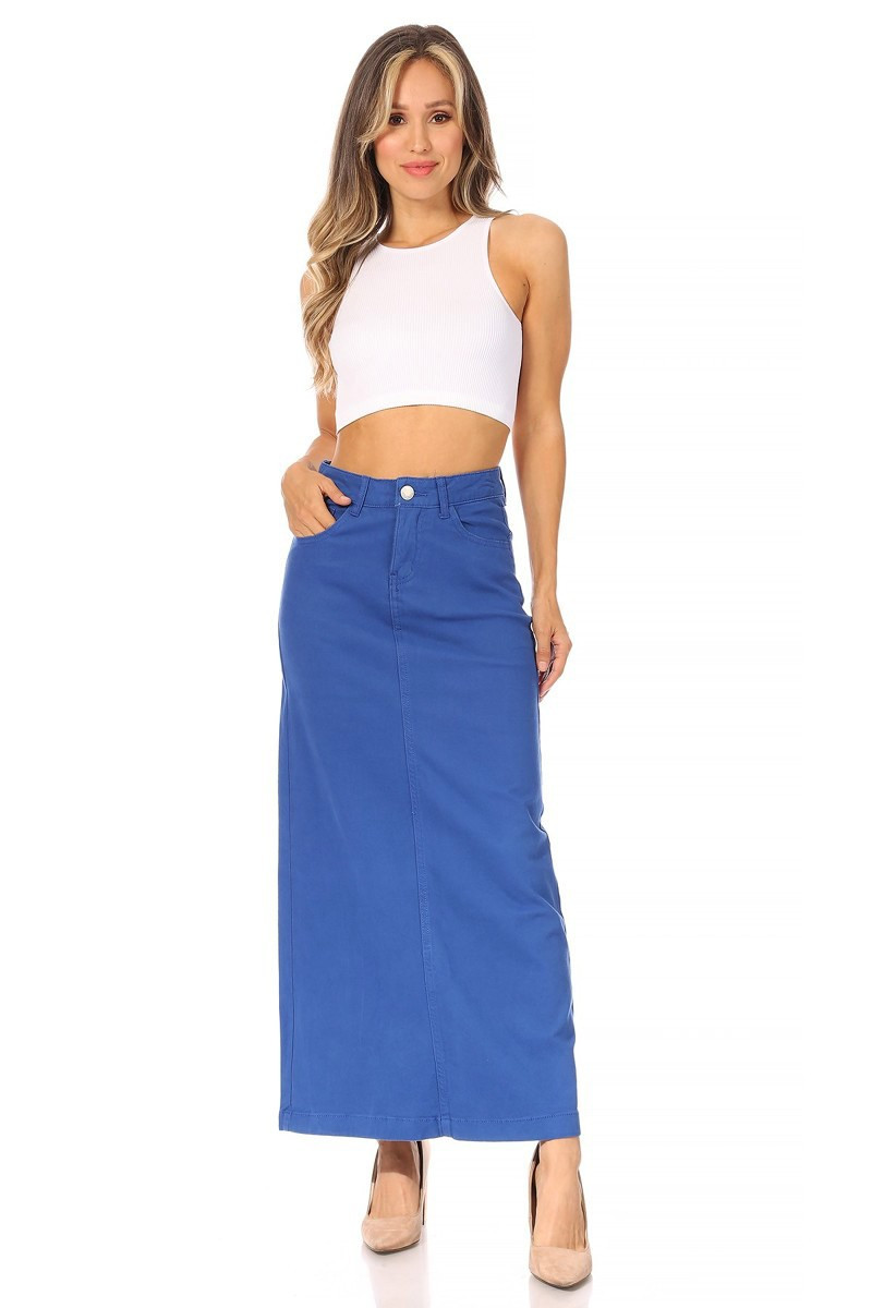 Denim Long Skirt