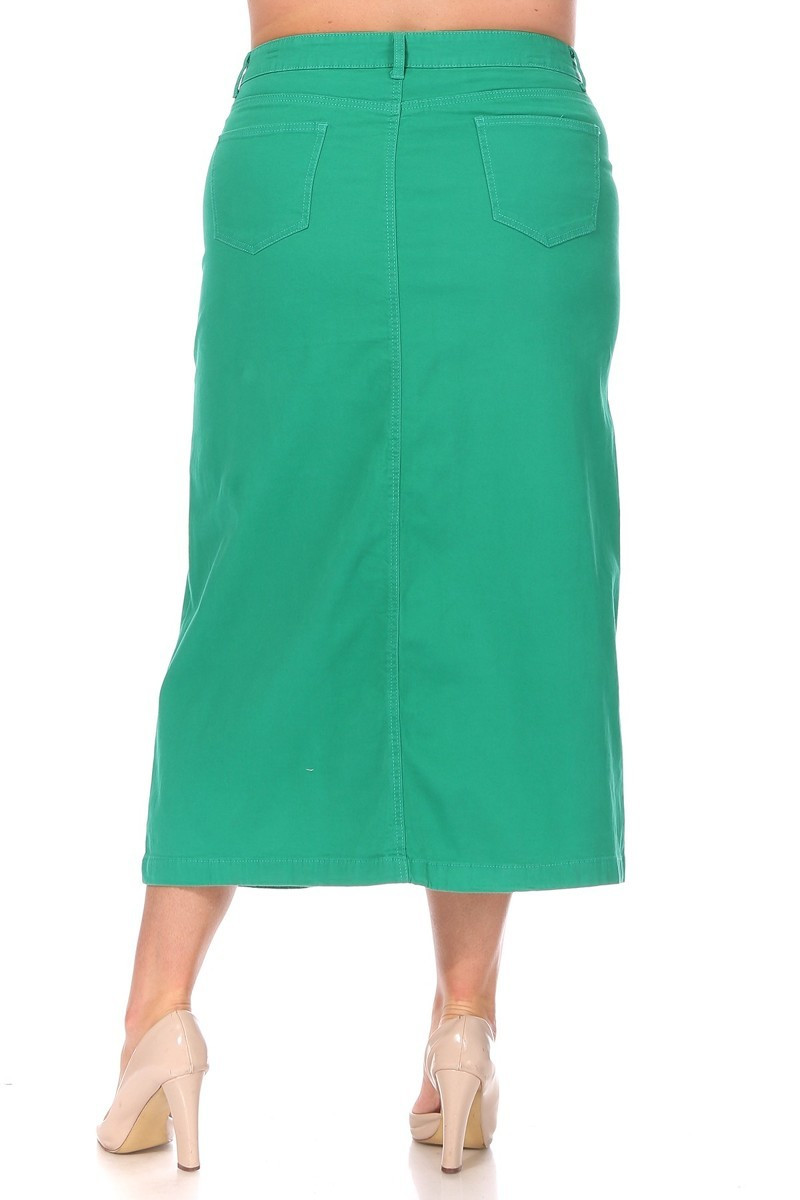 Denim Long Skirt Plus Size