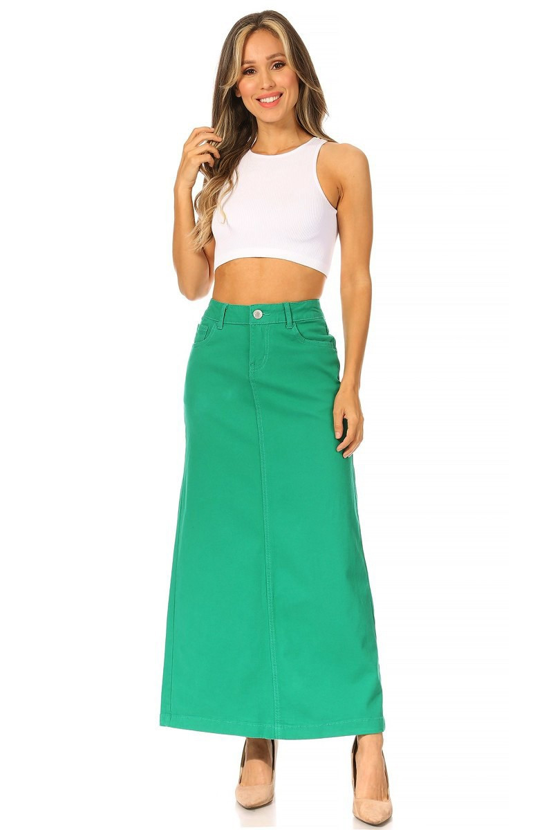 Denim Long Skirt