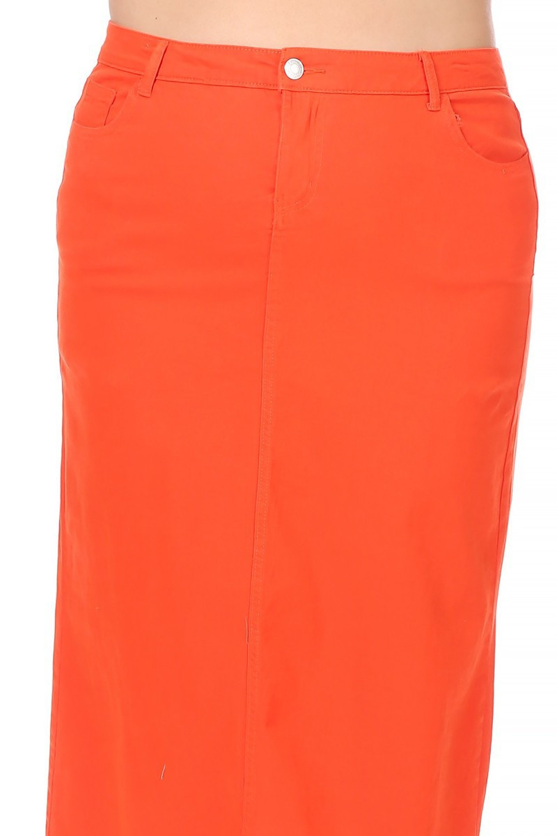 Denim Long Skirt Plus Size