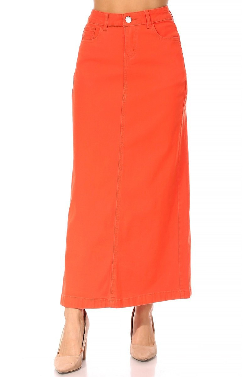 Denim Long Skirt