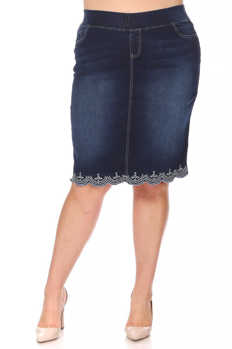 Denim Skirt Plus Size