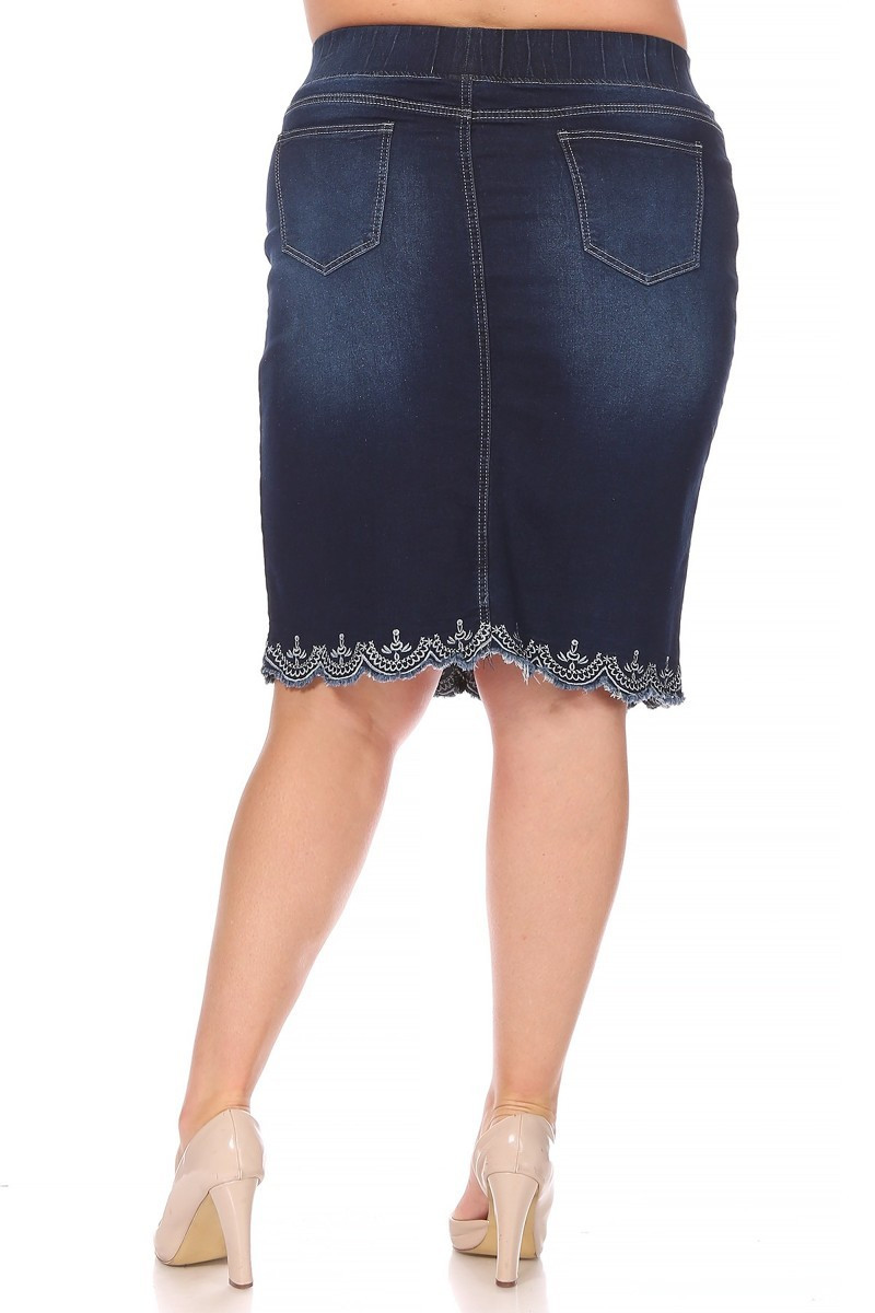 Denim Skirt Plus Size