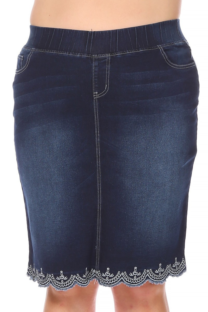 Denim Skirt Plus Size