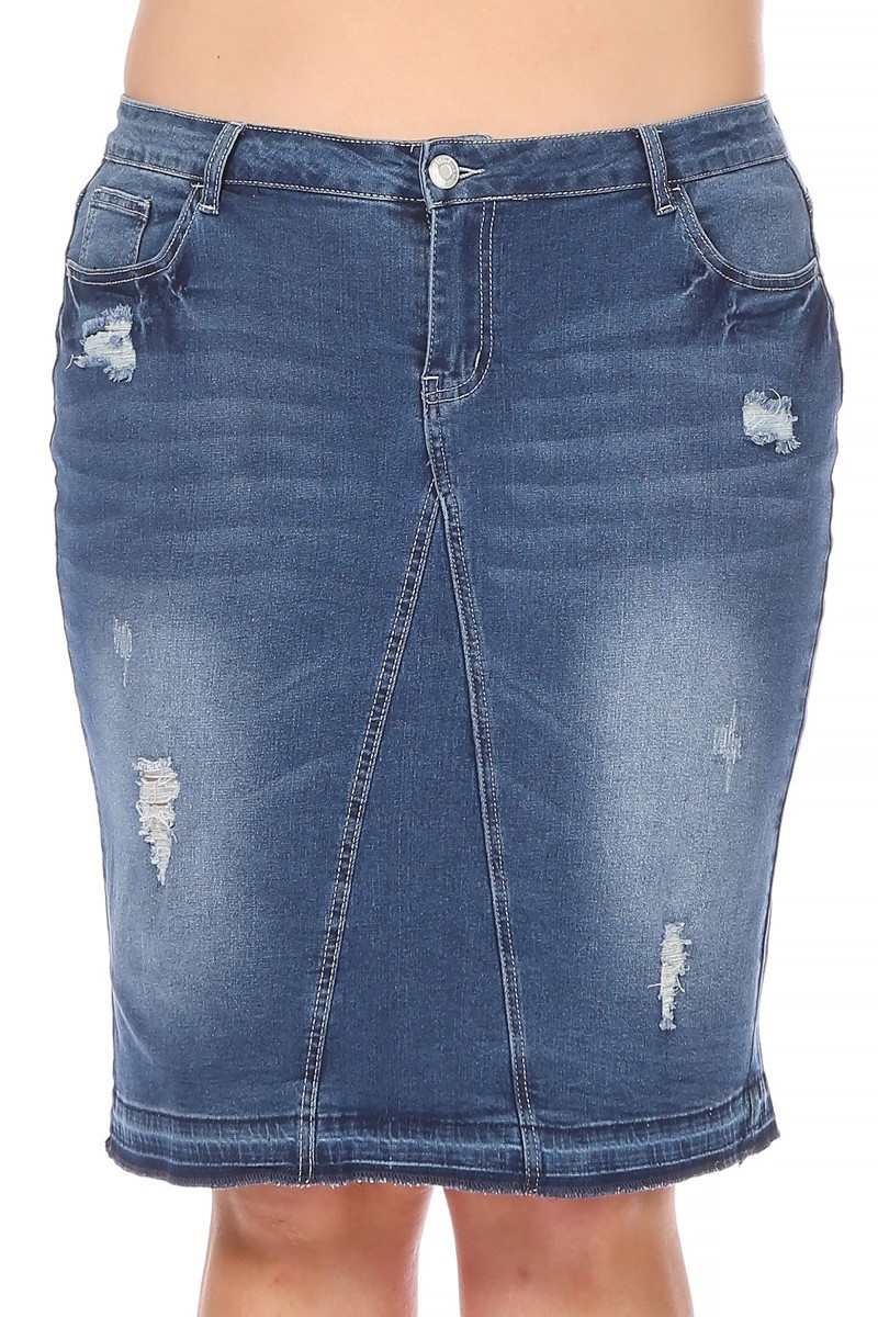 Denim Skirt Plus Size