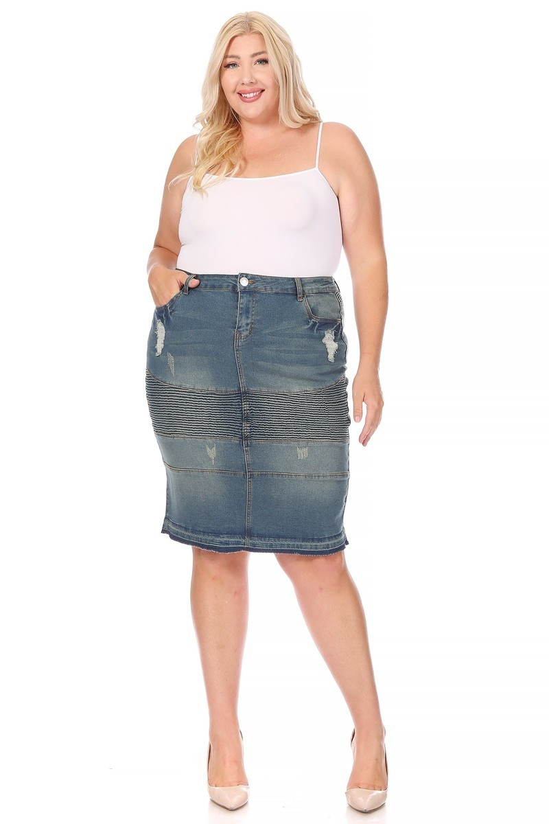Denim Skirt Plus Size