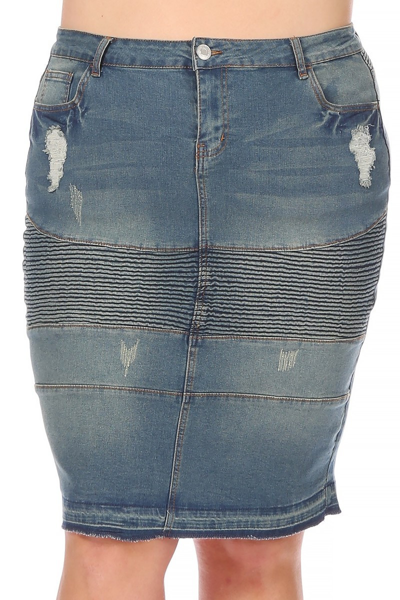 Denim Skirt Plus Size