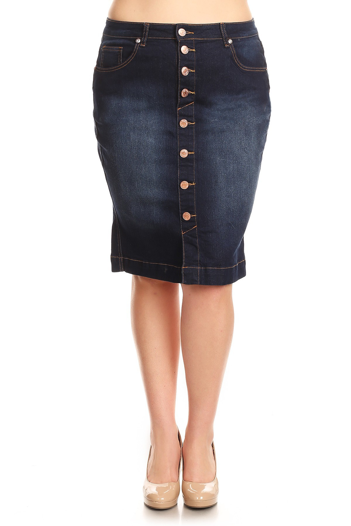 Denim Skirt Plus Size