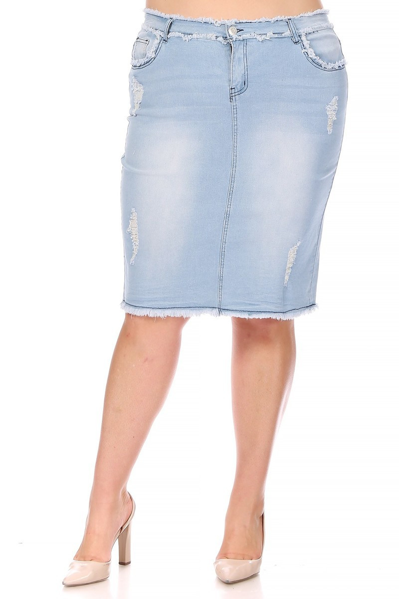 Denim Skirt Plus Size