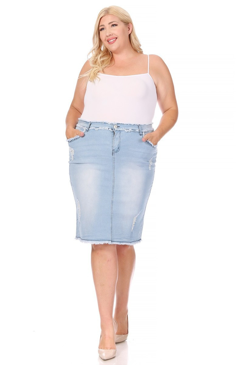 Denim Skirt Plus Size