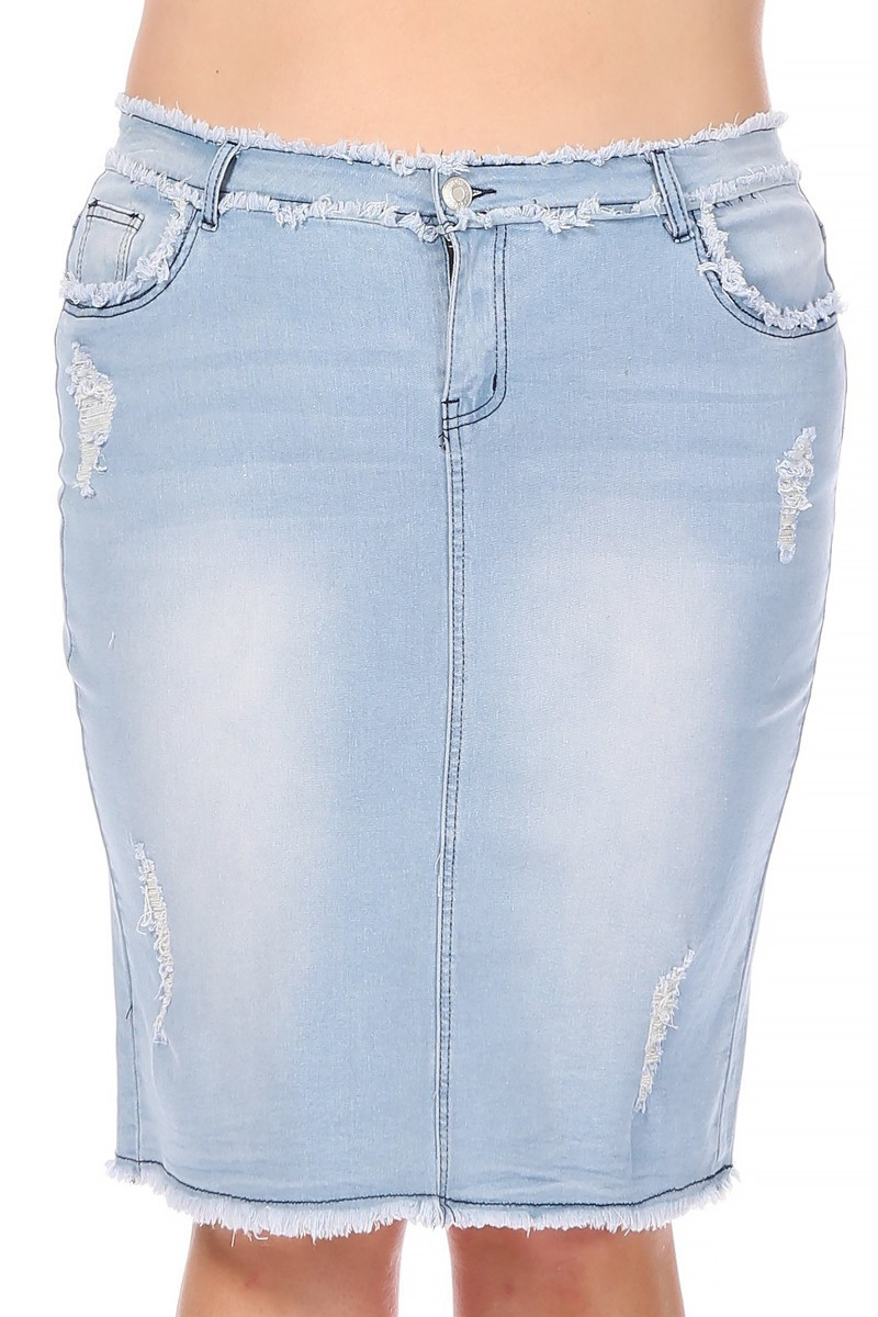 Denim Skirt Plus Size