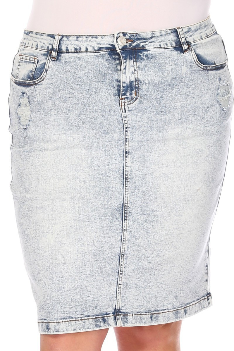 Denim Skirt Plus Size