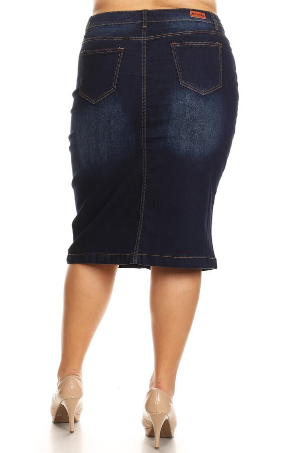 Denim Skirt Plus Size
