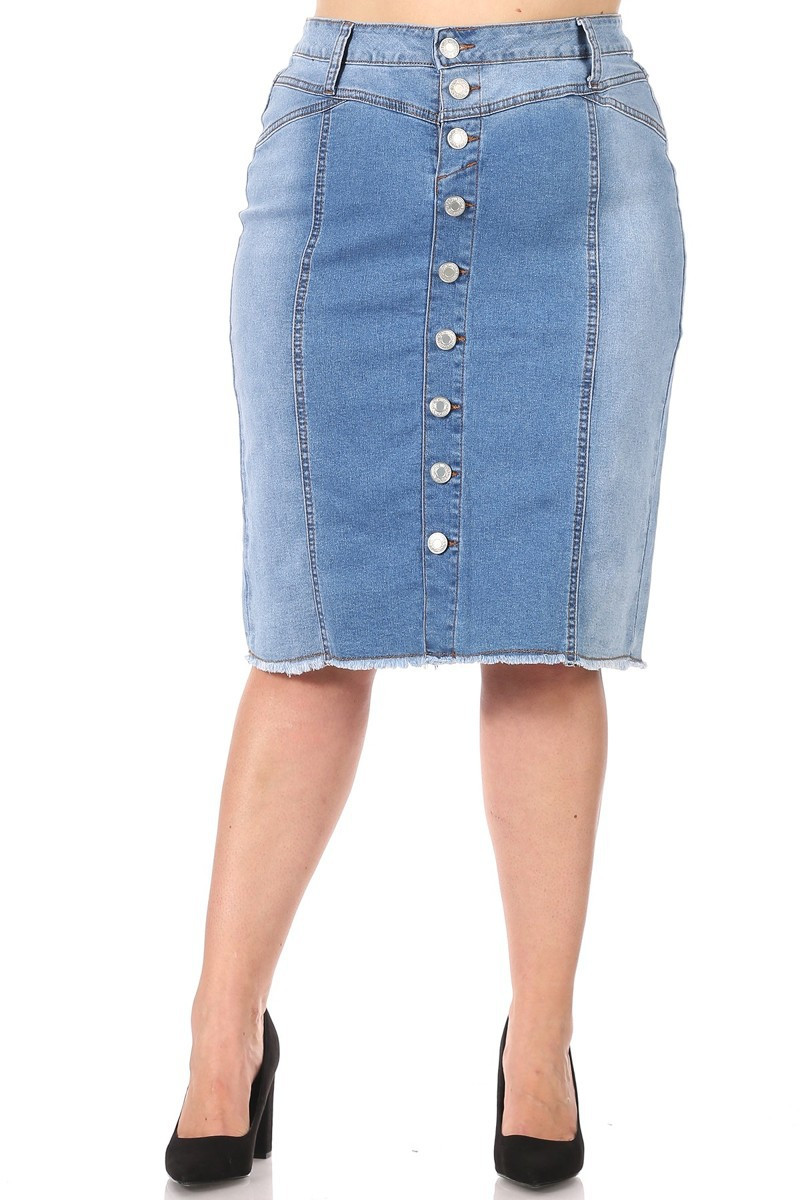 Denim Skirt Plus Size