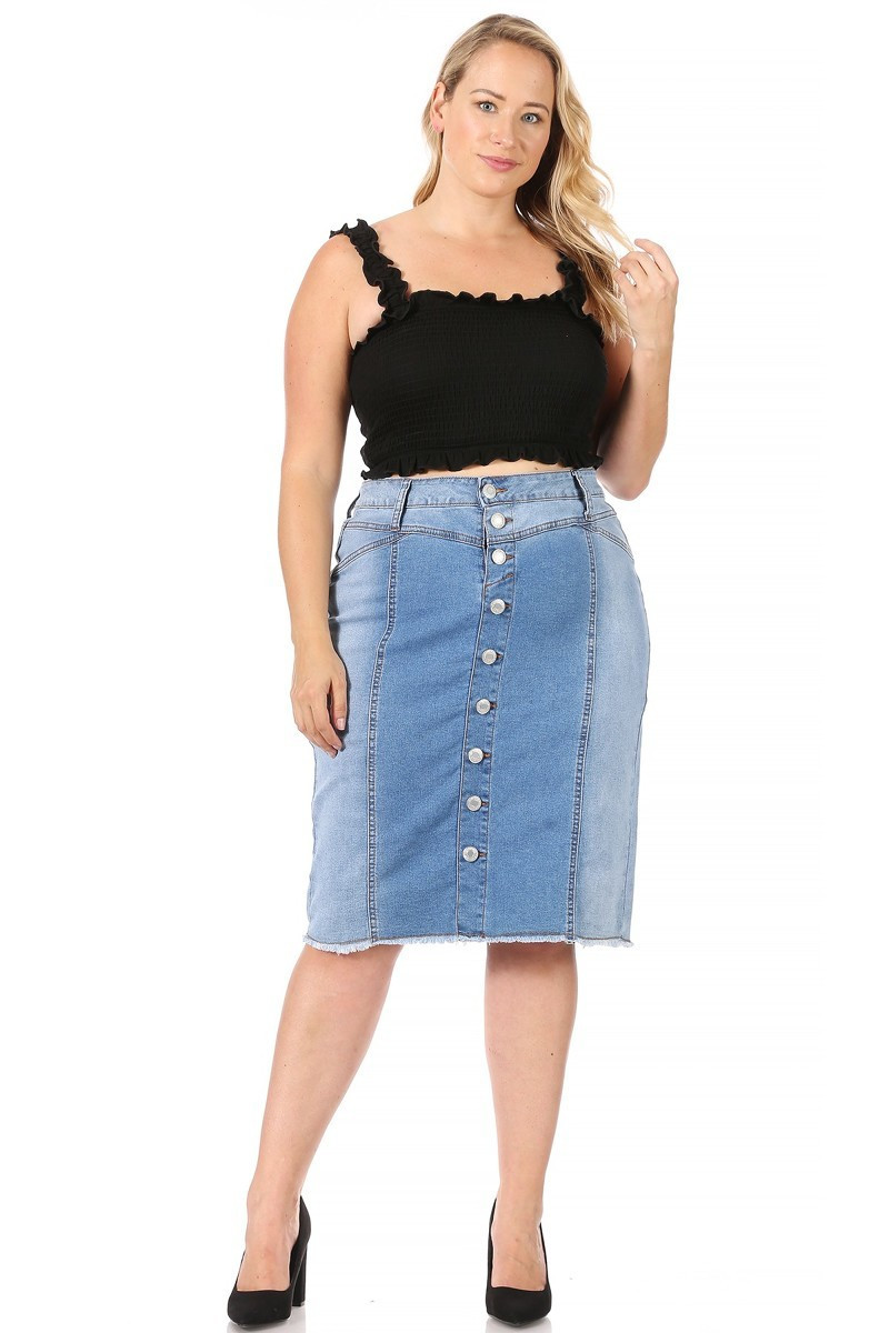 Denim Skirt Plus Size