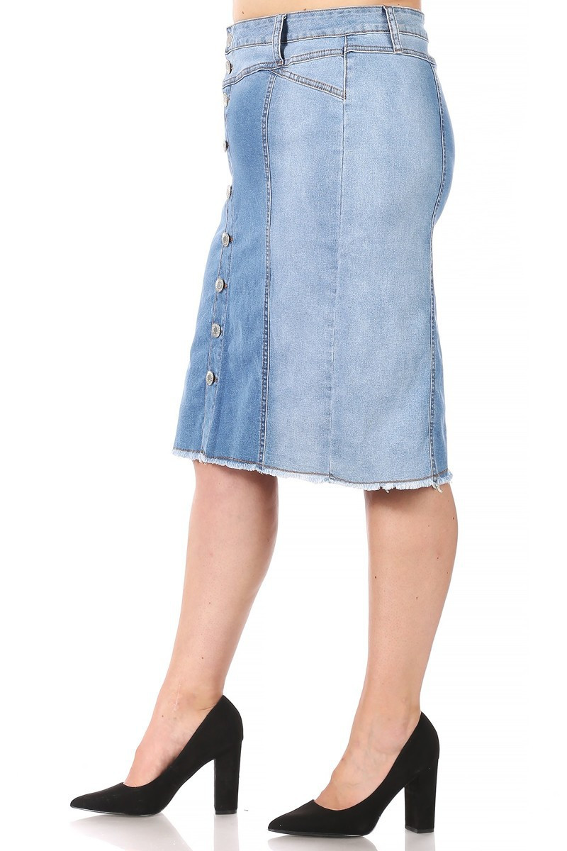 Denim Skirt Plus Size