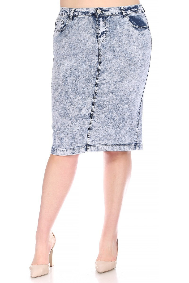 Denim Skirt Plus Size