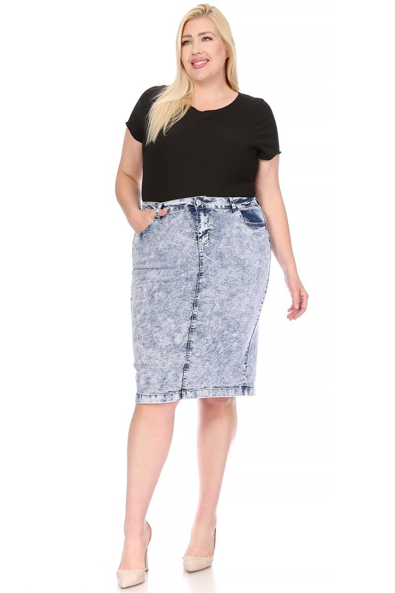 Denim Skirt Plus Size