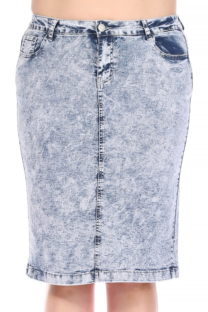 Denim Skirt Plus Size