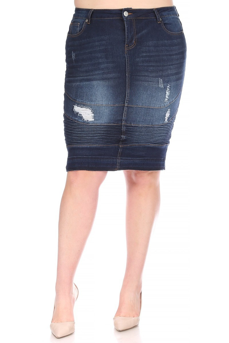 Denim Skirt Plus Size