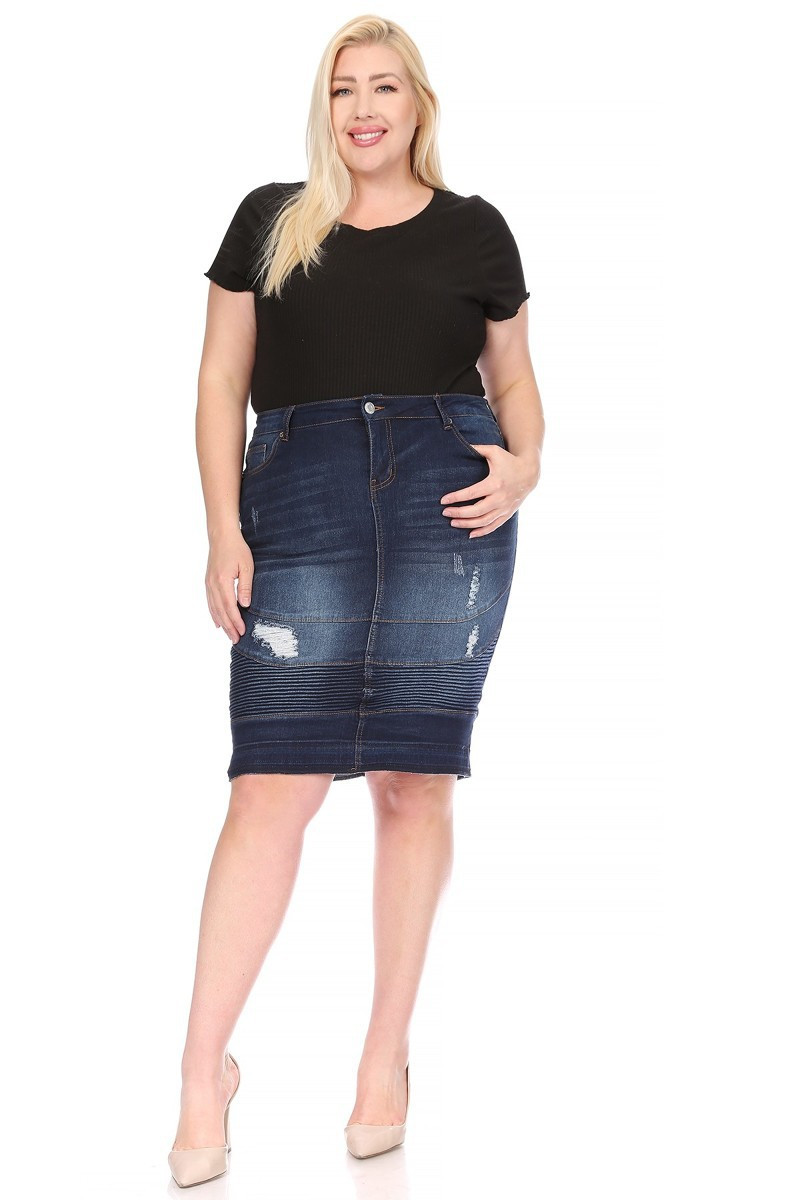 Denim Skirt Plus Size