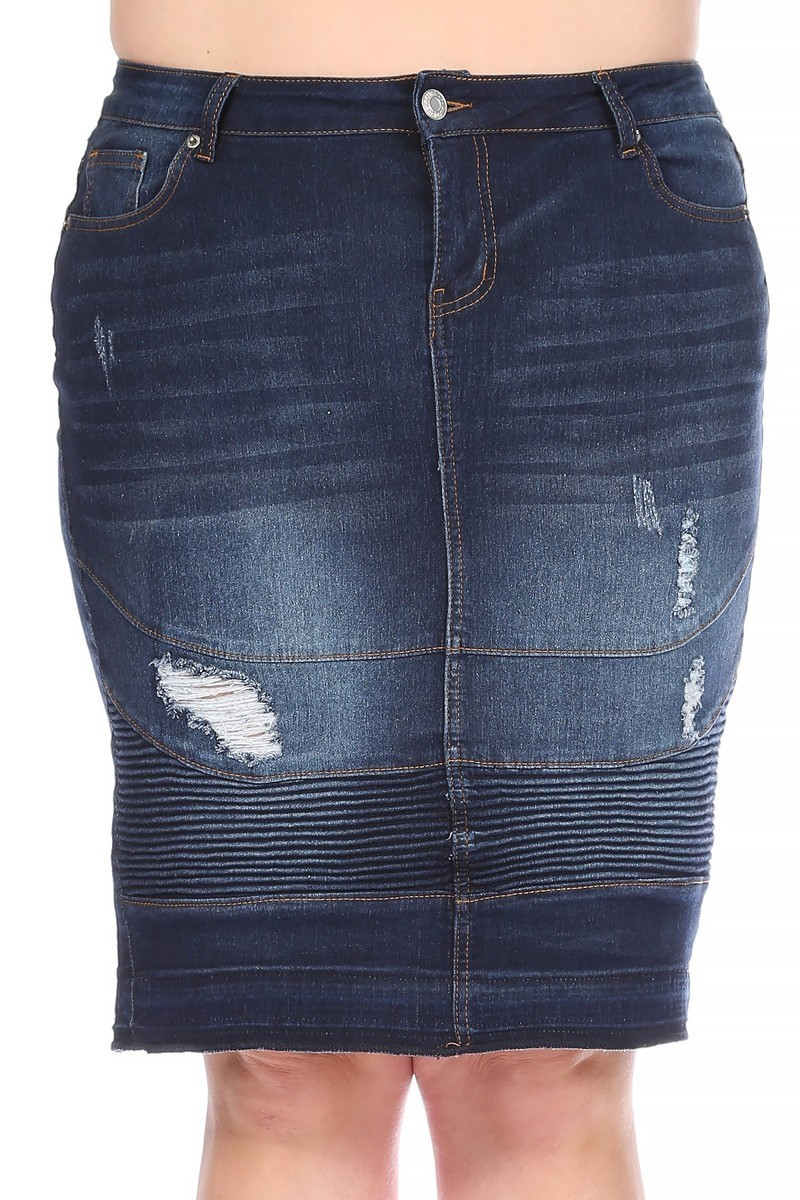 Denim Skirt Plus Size