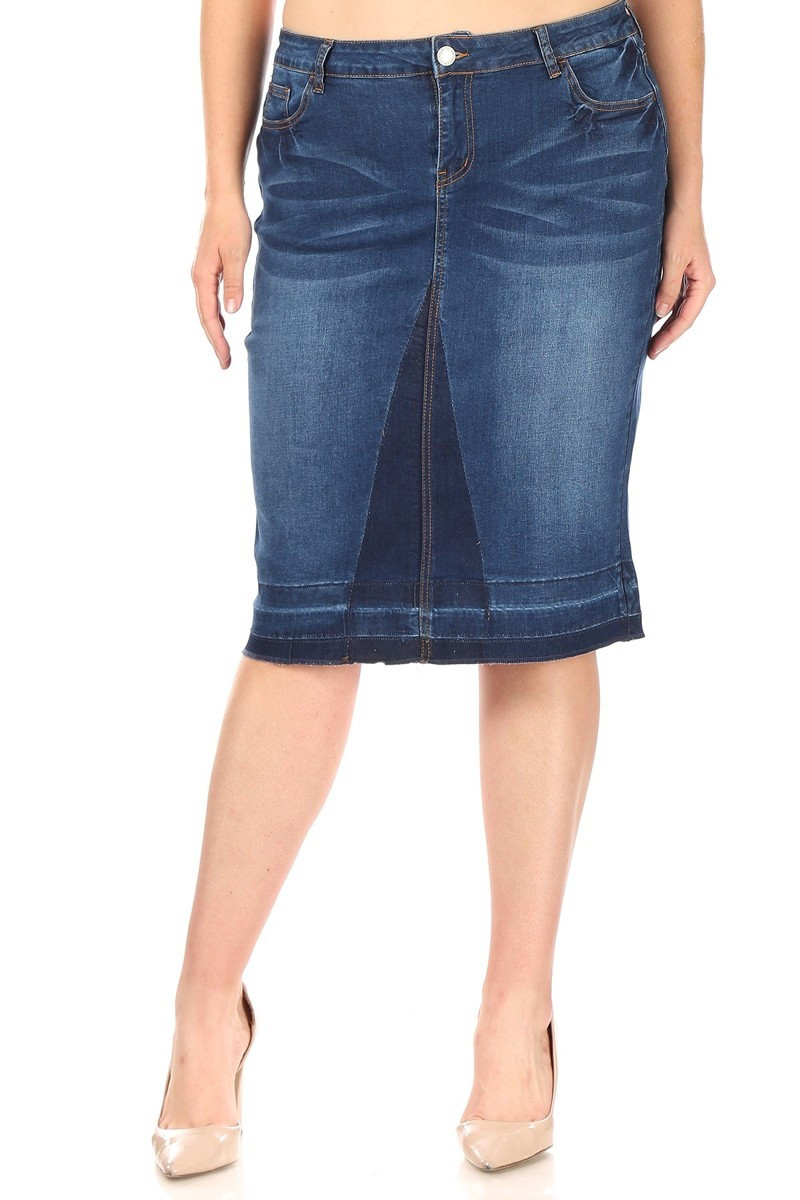 Denim Skirt Plus Size