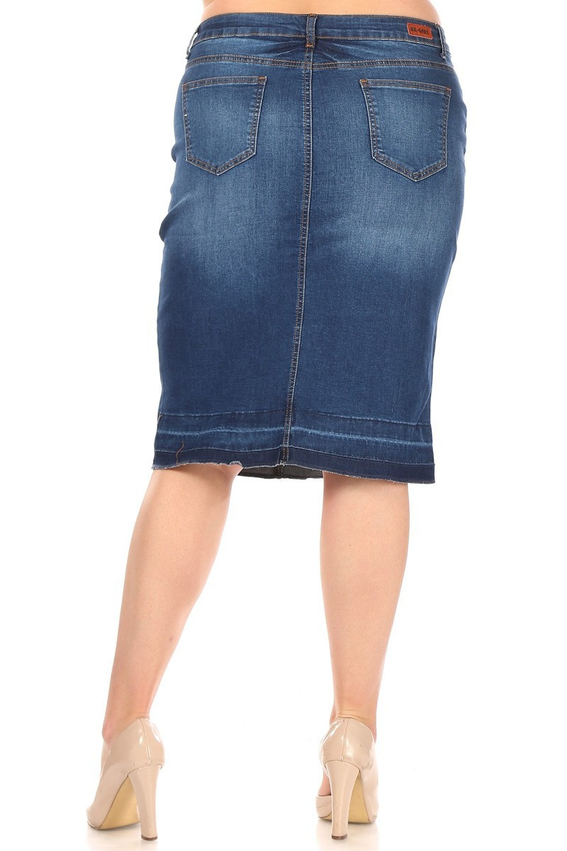 Denim Skirt Plus Size