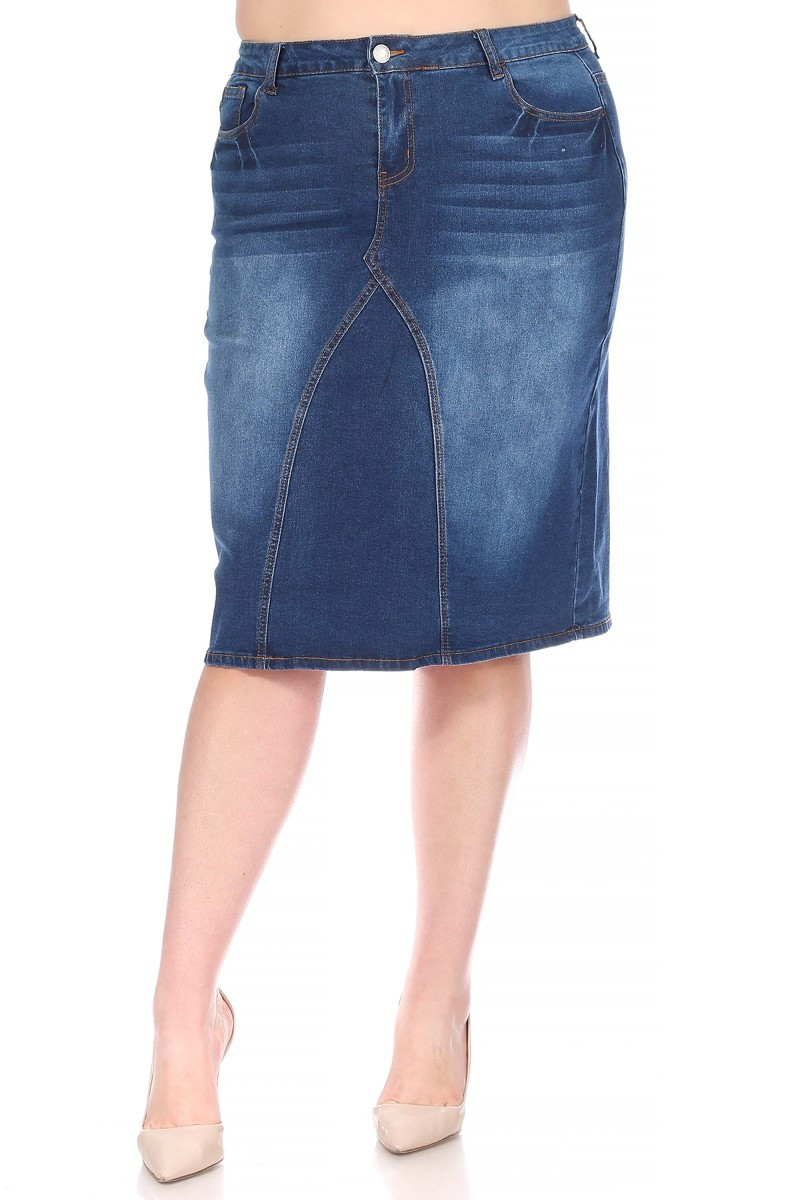 Denim Skirt Plus Size