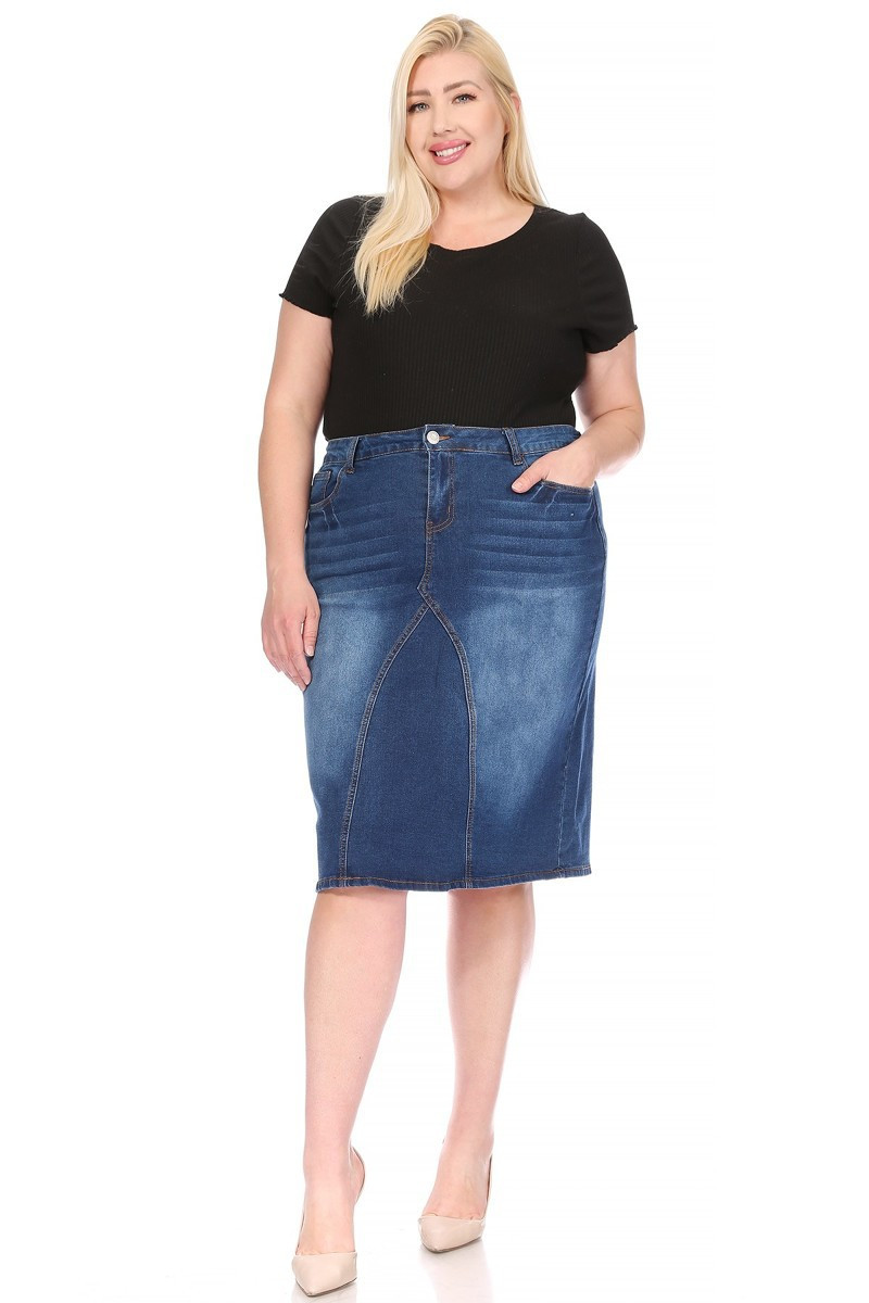 Denim Skirt Plus Size