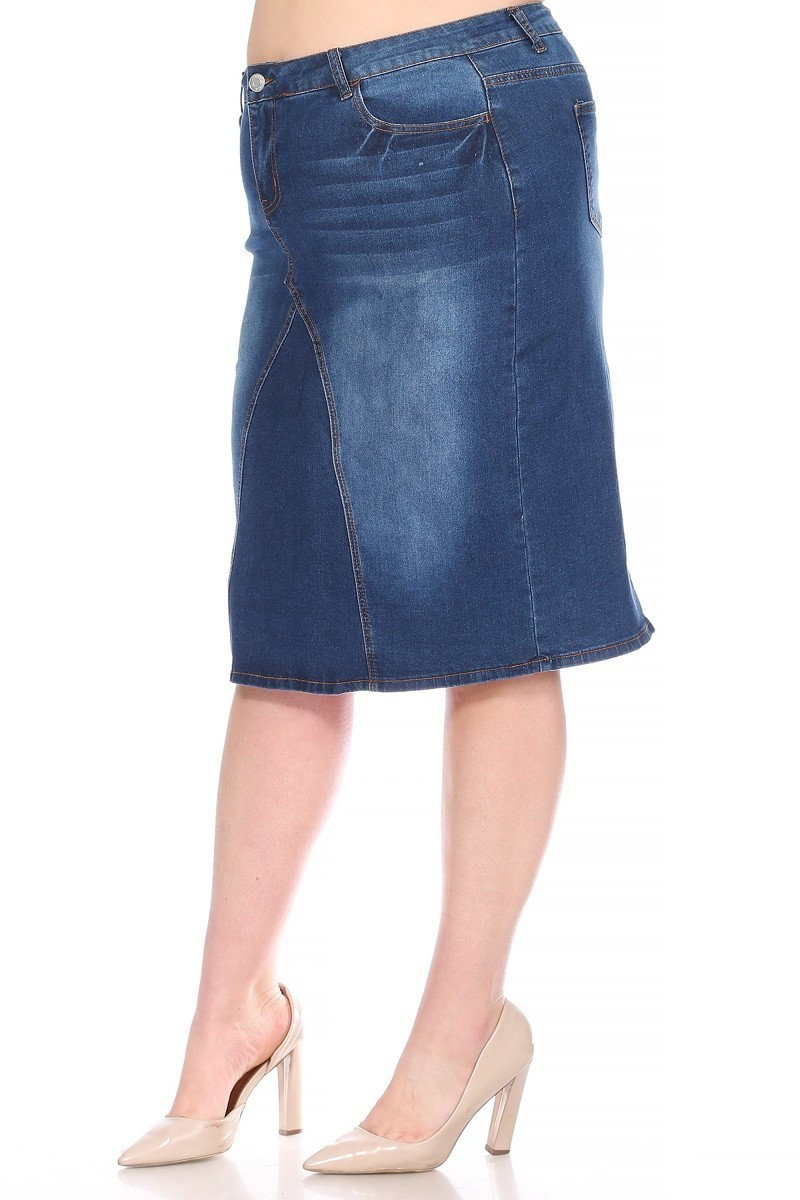 Denim Skirt Plus Size