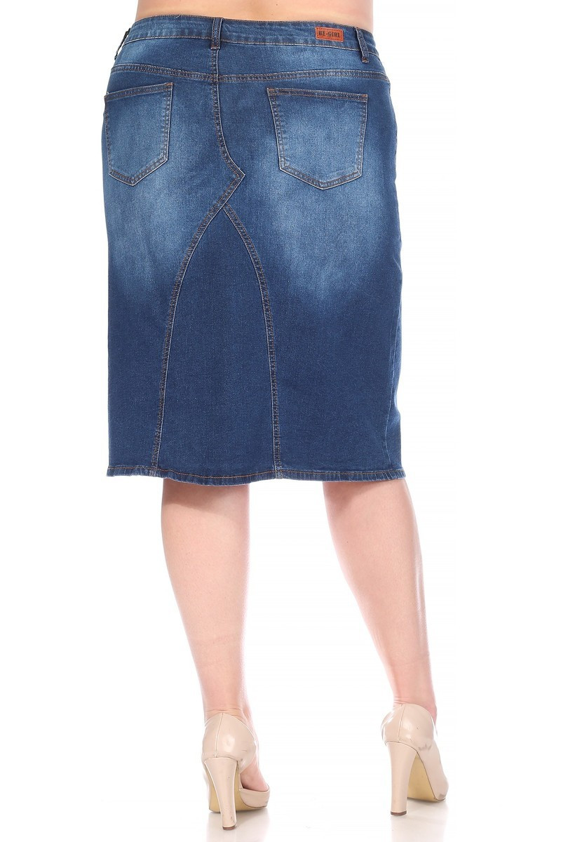 Denim Skirt Plus Size