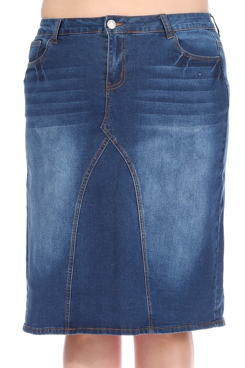 Denim Skirt Plus Size