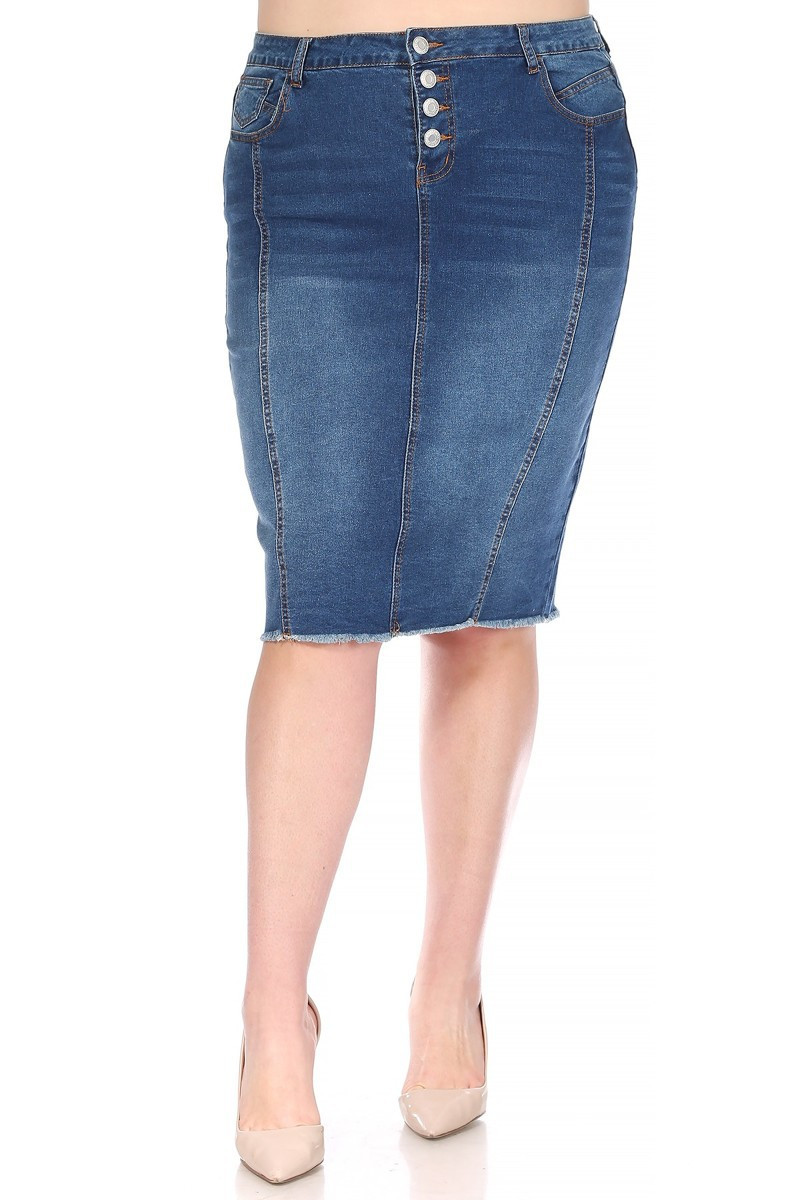 Denim Skirt Plus Size