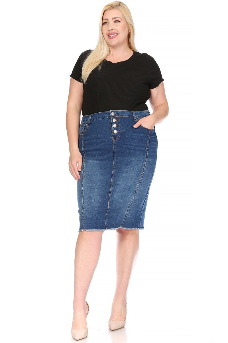 Denim Skirt Plus Size