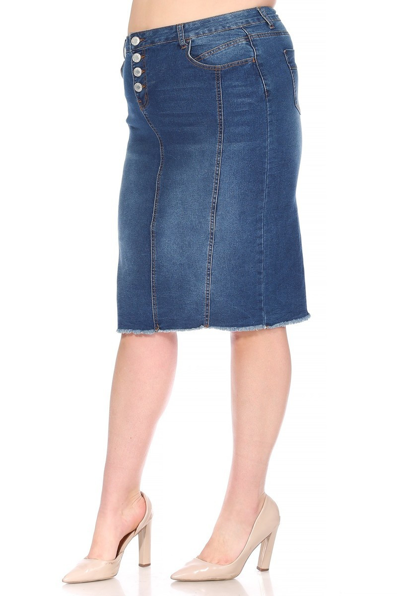 Denim Skirt Plus Size