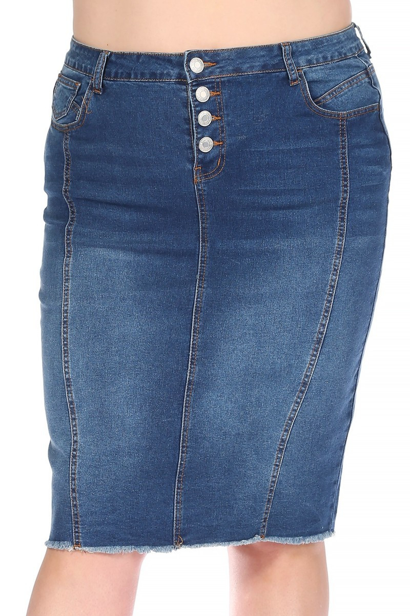 Denim Skirt Plus Size