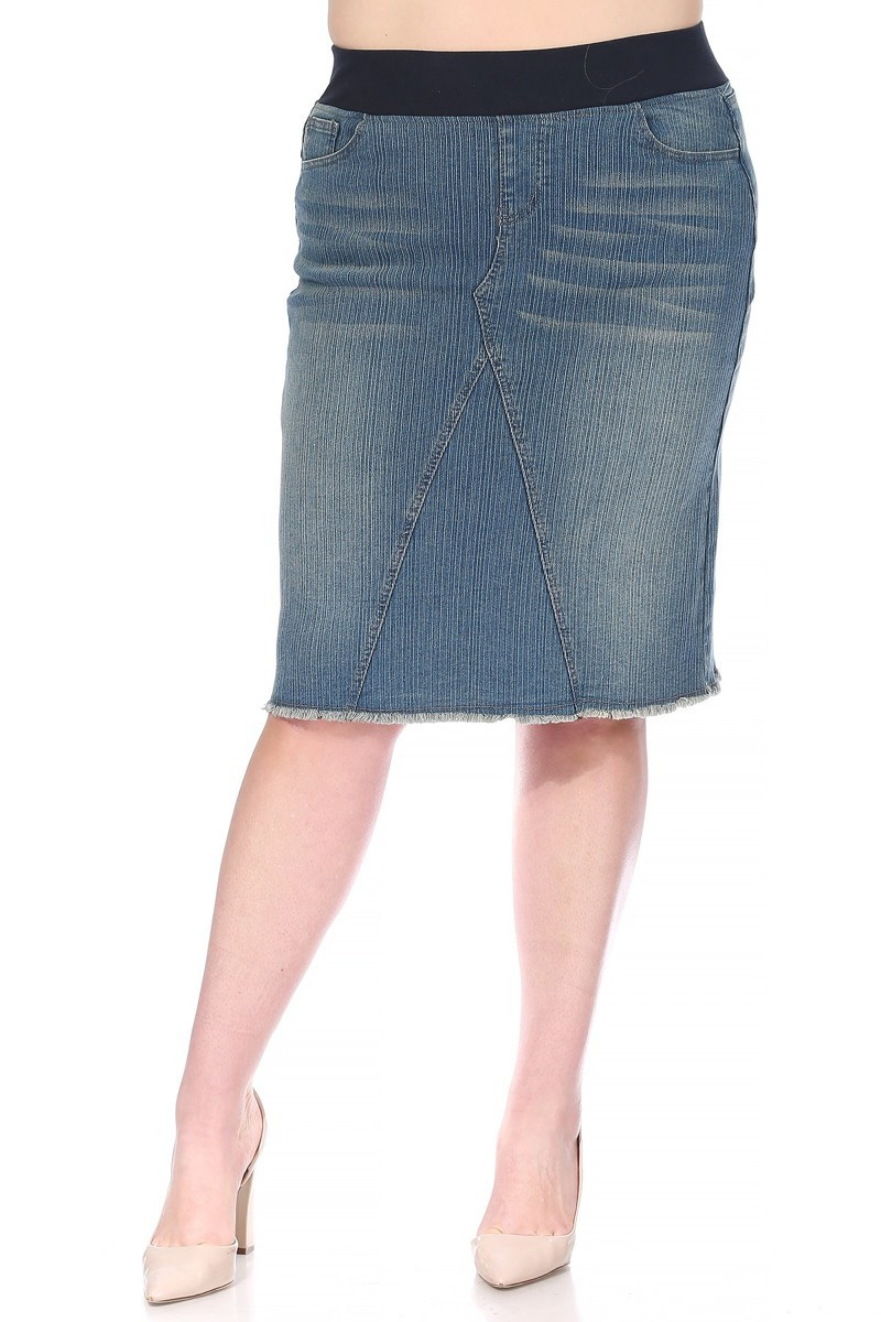 Denim Skirt Plus Size