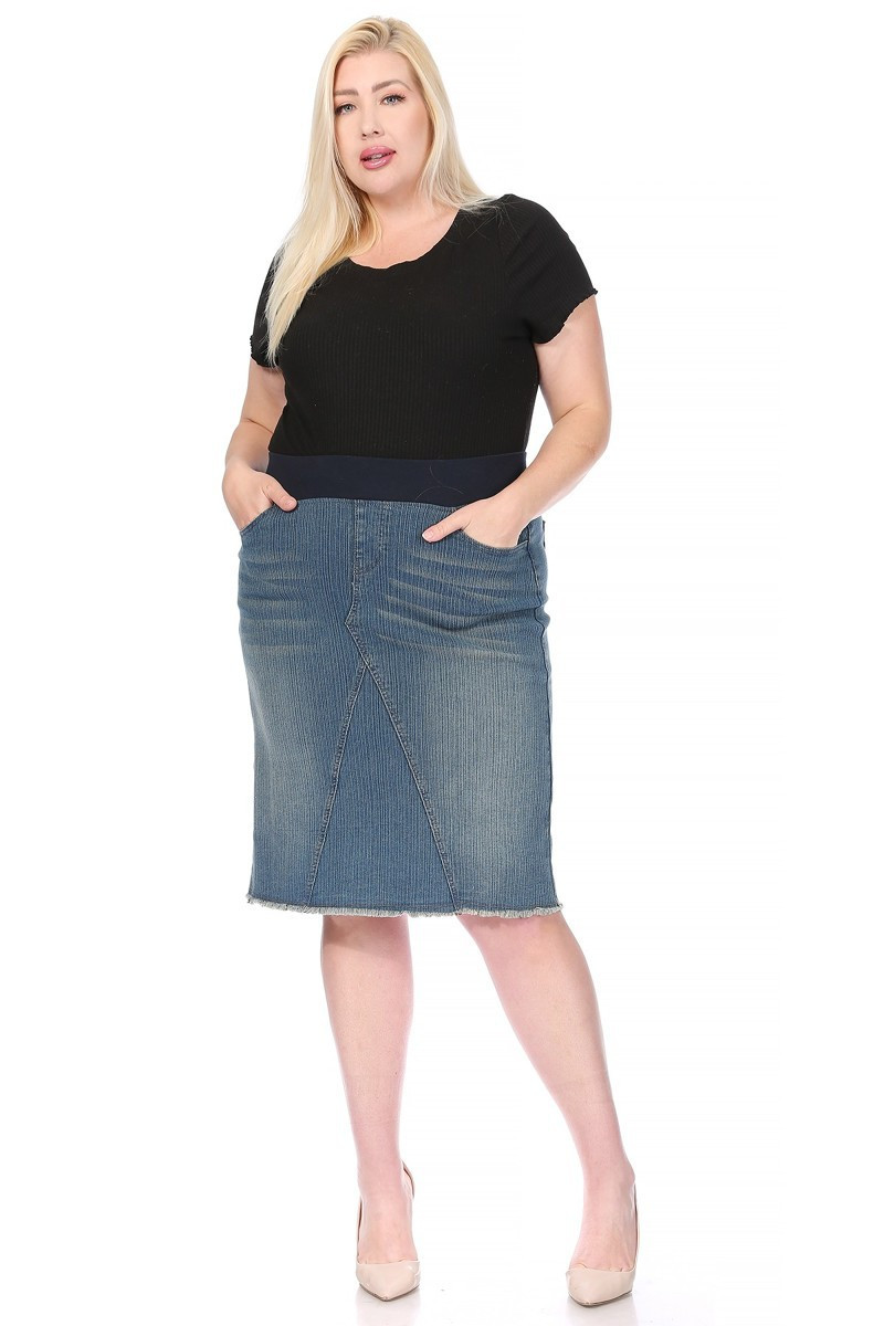 Denim Skirt Plus Size
