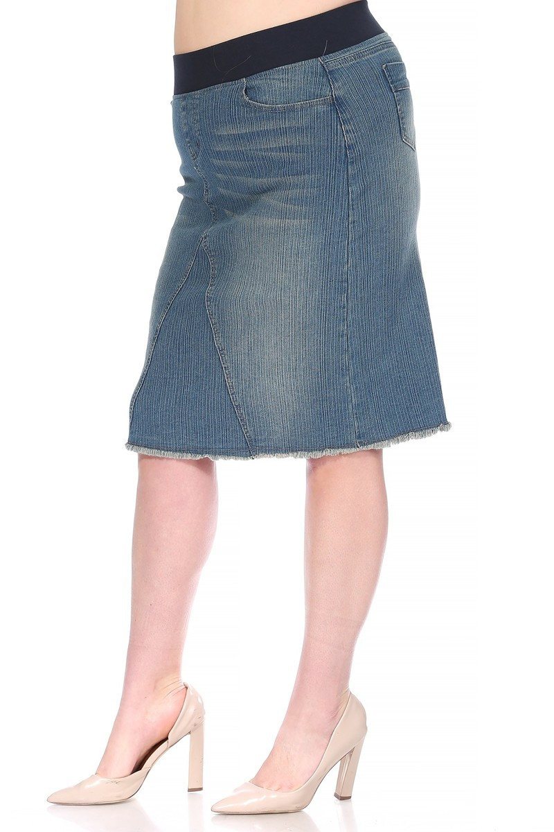 Denim Skirt Plus Size