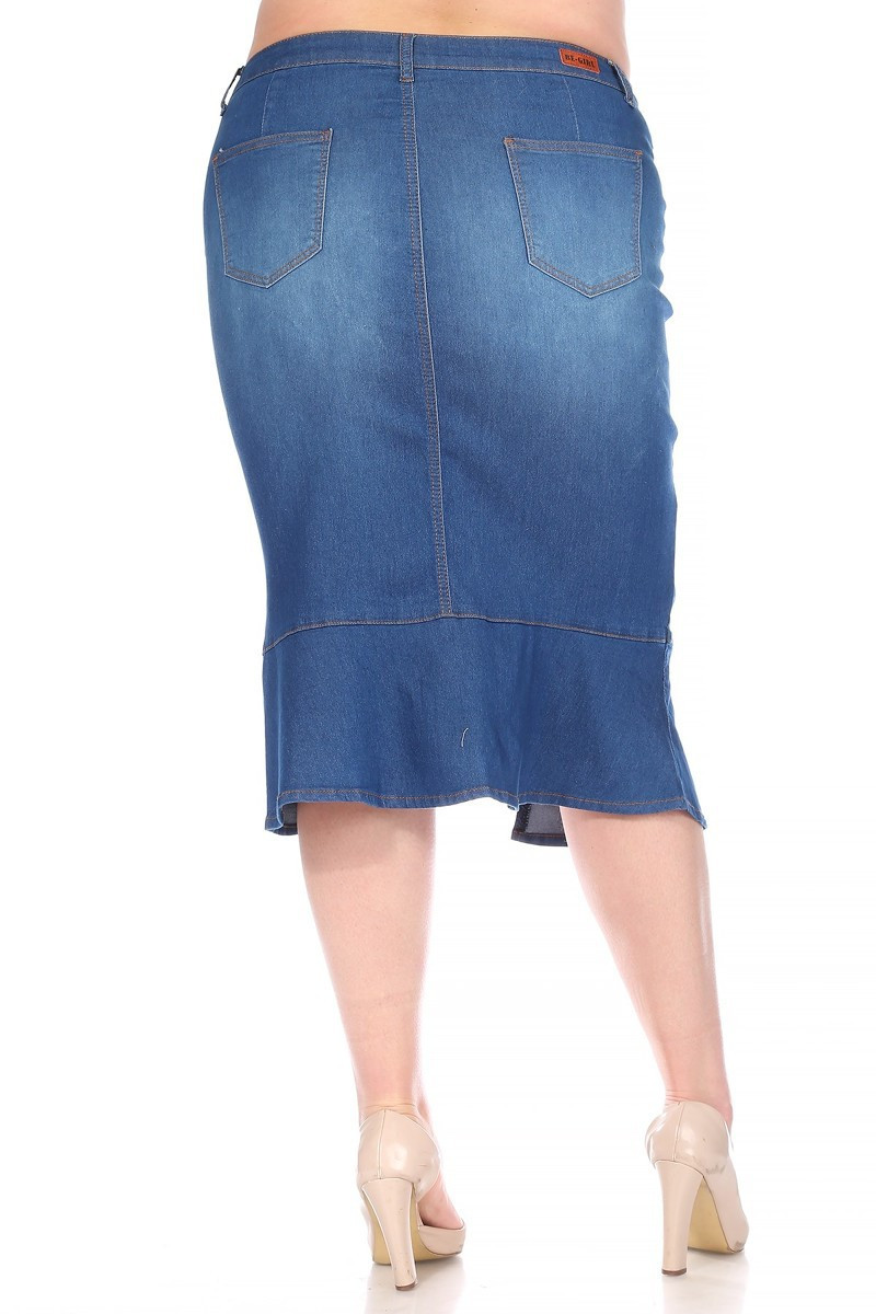 Denim Skirt Plus Size